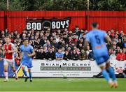 4 July 2025; Bohemians supporters during the SSE Airtricity Men's Premier Division match between St Patrick's Athletic and Bohemians at Richmond Park in Dublin. Photo by Thomas Flinkow/Sportsfile