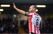 4 July 2025; Mark Connolly of Derry City during the SSE Airtricity Men's Premier Division match between Derry City and Waterford at The Ryan McBride Brandywell Stadium in Derry. Photo by Ramsey Cardy/Sportsfile