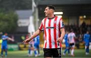 4 July 2025; Gavin Whyte of Derry City during the SSE Airtricity Men's Premier Division match between Derry City and Waterford at The Ryan McBride Brandywell Stadium in Derry. Photo by Ramsey Cardy/Sportsfile