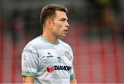 4 July 2025; Adam Frizzell of Derry City before the SSE Airtricity Men's Premier Division match between Derry City and Waterford at The Ryan McBride Brandywell Stadium in Derry. Photo by Ramsey Cardy/Sportsfile