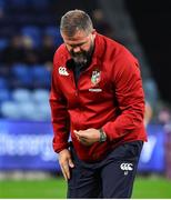 5 July 2025; British & Irish Lions head coach Andy Farrell checks teh grass on the pitch before the tour match between NSW Waratahs and the British & Irish Lions at the Allianz Stadium in Sydney, Australia. Photo by Steve Christo/Sportsfile