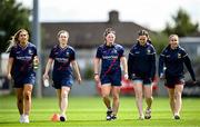 5 July 2025; Cork players walk the pitch before the TG4 All-Ireland Ladies Football Senior Championship quarter-final match between Dublin and Cork at Parnell Park in Dublin. Photo by Seb Daly/Sportsfile