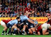 5 July 2025; British & Irish Lions captain Tadhg Beirne celebrates his team winning a turnover during the tour match between NSW Waratahs and the British & Irish Lions at the Allianz Stadium in Sydney, Australia. Photo by Steve Christo/Sportsfile