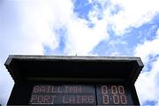 5 July 2025; A general view of the scoreboard before the TG4 All-Ireland Ladies Football Senior Championship quarter-final match between Galway and Waterford at Tuam Stadium in Galway. Photo by Piaras Ó Mídheach/Sportsfile
