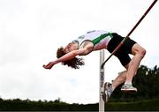 5 July 2025; Conor Penney of Craughwell AC, Galway, on his way to winning the U20 men High Jump during the 123.ie National U20 & U23 Championships at Tullamore Harriers Athletics Club in Tullamore, Offaly. Photo by Sam Barnes/Sportsfile
