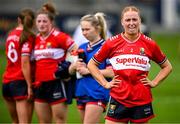 5 July 2025; Katie Horgan of Cork after her side's defeat in during the TG4 All-Ireland Ladies Football Senior Championship quarter-final match between Dublin and Cork at Parnell Park in Dublin. Photo by Seb Daly/Sportsfile