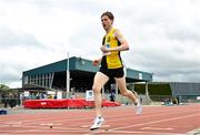 5 July 2025; Cathal O Reilly of Kilkenny City Harriers AC, crosses the line to win the U23 men 1500m during the 123.ie National U20 & U23 Championships at Tullamore Harriers Athletics Club in Tullamore, Offaly. Photo by Sam Barnes/Sportsfile