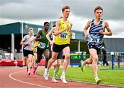 5 July 2025; Brandon Ballard of UCD AC, Dublin, 384, competes in the U23 men 1500m during the 123.ie National U20 & U23 Championships at Tullamore Harriers Athletics Club in Tullamore, Offaly. Photo by Sam Barnes/Sportsfile