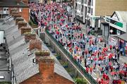 5 July 2025; Supporters arrive for the GAA Hurling All-Ireland Senior Championship semi-final match between Cork and Dublin at Croke Park in Dublin. Photo by Stephen McCarthy/Sportsfile
