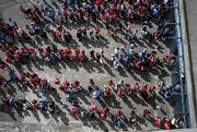 5 July 2025; Supporters arrive for the GAA Hurling All-Ireland Senior Championship semi-final match between Cork and Dublin at Croke Park in Dublin. Photo by Stephen McCarthy/Sportsfile