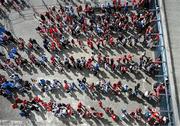 5 July 2025; Supporters arrive for the GAA Hurling All-Ireland Senior Championship semi-final match between Cork and Dublin at Croke Park in Dublin. Photo by Stephen McCarthy/Sportsfile