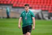 5 July 2025; Gus McCarthy of Ireland walks the pitch before the International Rugby Test match between Georgia and Ireland at at Mikheil Meskhi Stadium in Tbilisi, Georgia. Photo by Brendan Moran/Sportsfile