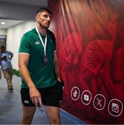 5 July 2025; Tom Ahern of Ireland arrives before the International Rugby Test match between Georgia and Ireland at at Mikheil Meskhi Stadium in Tbilisi, Georgia. Photo by Brendan Moran/Sportsfile