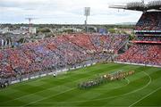 5 July 2025; A general view of Croke Park during the pre-match parade before the GAA Hurling All-Ireland Senior Championship semi-final match between Cork and Dublin at Croke Park in Dublin. Photo by Stephen McCarthy/Sportsfile