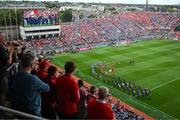 5 July 2025; A general view of Croke Park during the pre-match parade before the GAA Hurling All-Ireland Senior Championship semi-final match between Cork and Dublin at Croke Park in Dublin. Photo by Stephen McCarthy/Sportsfile