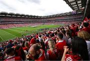 5 July 2025; Players from both sides march behind the band before the GAA Hurling All-Ireland Senior Championship semi-final match between Cork and Dublin at Croke Park in Dublin. Photo by David Fitzgerald/Sportsfile
