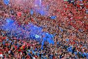 5 July 2025; Supporters in Hill 16 during the GAA Hurling All-Ireland Senior Championship semi-final match between Cork and Dublin at Croke Park in Dublin. Photo by David Fitzgerald/Sportsfile
