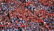 5 July 2025; Supporters on Hill 16 during the GAA Hurling All-Ireland Senior Championship semi-final match between Cork and Dublin at Croke Park in Dublin. Photo by Ramsey Cardy/Sportsfile