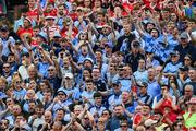5 July 2025; Dublin and Cork supporters, on Hill 16, before the GAA Hurling All-Ireland Senior Championship semi-final match between Cork and Dublin at Croke Park in Dublin. Photo by Ray McManus/Sportsfile
