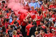 5 July 2025; Cork and Dublin supporters, on Hill 16, before the GAA Hurling All-Ireland Senior Championship semi-final match between Cork and Dublin at Croke Park in Dublin. Photo by Ray McManus/Sportsfile