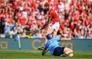 5 July 2025; Brian Hayes of Cork shoots to score his side's fourth goal during the GAA Hurling All-Ireland Senior Championship semi-final match between Cork and Dublin at Croke Park in Dublin. Photo by David Fitzgerald/Sportsfile