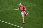 5 July 2025; Tim O'Mahony of Cork celebrates after scoring his side's fifth goal during the GAA Hurling All-Ireland Senior Championship semi-final match between Cork and Dublin at Croke Park in Dublin. Photo by Stephen McCarthy/Sportsfile