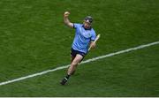 5 July 2025; Cian O'Sullivan of Dublin celebrates after scoring his side's second goal during the GAA Hurling All-Ireland Senior Championship semi-final match between Cork and Dublin at Croke Park in Dublin. Photo by Stephen McCarthy/Sportsfile