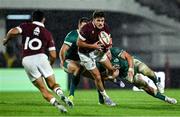 5 July 2025; Davit Niniashvili of Georgia is tackled by Nick Timoney of Ireland during the International Rugby Test match between Georgia and Ireland at at Mikheil Meskhi Stadium in Tbilisi, Georgia. Photo by Brendan Moran/Sportsfile