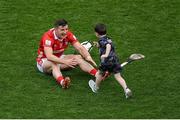 5 July 2025; Patrick Horgan of Cork and his son Jack after the GAA Hurling All-Ireland Senior Championship semi-final match between Cork and Dublin at Croke Park in Dublin. Photo by Stephen McCarthy/Sportsfile