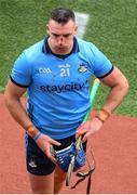 5 July 2025; A dejected John Hetherton of Dublin after the GAA Hurling All-Ireland Senior Championship semi-final match between Cork and Dublin at Croke Park in Dublin. Photo by Stephen McCarthy/Sportsfile