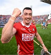 5 July 2025; Seán O'Donoghue of Cork celebrates after the GAA Hurling All-Ireland Senior Championship semi-final match between Cork and Dublin at Croke Park in Dublin. Photo by David Fitzgerald/Sportsfile