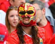 5 July 2025; A Cork supporter during the GAA Hurling All-Ireland Senior Championship semi-final match between Cork and Dublin at Croke Park in Dublin. Photo by Ray McManus/Sportsfile