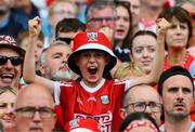 5 July 2025; A Cork supporter during the GAA Hurling All-Ireland Senior Championship semi-final match between Cork and Dublin at Croke Park in Dublin. Photo by Ray McManus/Sportsfile