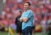 5 July 2025; Dublin manager Niall Ó Ceallacháin during the GAA Hurling All-Ireland Senior Championship semi-final match between Cork and Dublin at Croke Park in Dublin. Photo by David Fitzgerald/Sportsfile