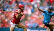 5 July 2025; Alan Connolly of Cork scores his side's seventh goal during the GAA Hurling All-Ireland Senior Championship semi-final match between Cork and Dublin at Croke Park in Dublin. Photo by Ramsey Cardy/Sportsfile