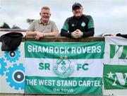 5 July 2025; Shamrock Rovers supporters before the SSE Airtricity Men's Premier Division match between Sligo Rovers and Shamrock Rovers at The Showgrounds in Sligo. Photo by Thomas Flinkow/Sportsfile