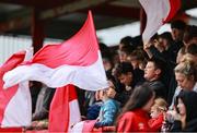 5 July 2025; Sligo Rovers supporters before the SSE Airtricity Men's Premier Division match between Sligo Rovers and Shamrock Rovers at The Showgrounds in Sligo. Photo by Thomas Flinkow/Sportsfile