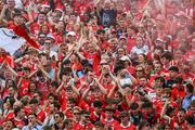 5 July 2025; Cork supporters, on Hill 16, before the GAA Hurling All-Ireland Senior Championship semi-final match between Cork and Dublin at Croke Park in Dublin. Photo by Ray McManus/Sportsfile