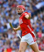 5 July 2025; Brian Hayes of Cork celebrates scoring his side's 4th goal, in the 32nd minute, during the GAA Hurling All-Ireland Senior Championship semi-final match between Cork and Dublin at Croke Park in Dublin. Photo by Ray McManus/Sportsfile