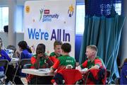 5 July 2025; Members of the Graiguecullen quiz team competing in the Quiz during day one of the Cairn Community Games National Swimming, Quiz, Chess, Draughts and Gymnastics Finals 2025 at The Watershed in Kilkenny. Photo by Matt Browne/Sportsfile