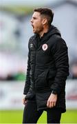 5 July 2025; Sligo Rovers manager John Russell during the SSE Airtricity Men's Premier Division match between Sligo Rovers and Shamrock Rovers at The Showgrounds in Sligo. Photo by Thomas Flinkow/Sportsfile