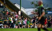 5 July 2025; Supporters run onto the pitch after a confusion with the end of the match during the TG4 All-Ireland Ladies Football Senior Championship quarter-final match between Kerry and Kildare at Austin Stack Park in Tralee, Kerry. Photo by Tyler Miller/Sportsfile