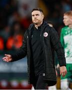 5 July 2025; Sligo Rovers manager John Russell after the drawn SSE Airtricity Men's Premier Division match between Sligo Rovers and Shamrock Rovers at The Showgrounds in Sligo. Photo by Thomas Flinkow/Sportsfile