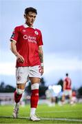 5 July 2025; Ryan O'Kane of Sligo Rovers leaves the pitch after being substituted during the SSE Airtricity Men's Premier Division match between Sligo Rovers and Shamrock Rovers at The Showgrounds in Sligo. Photo by Thomas Flinkow/Sportsfile
