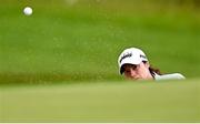 6 July 2025; Leona Maguire of Ireland plays out of a bunker on the first hole during day four of the 2025 KPMG Women’s Irish Open Golf Championship at Carton House Golf Club in Maynooth, Kildare. Photo by Seb Daly/Sportsfile
