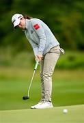6 July 2025; Leona Maguire of Ireland putts on the first green during day four of the 2025 KPMG Women’s Irish Open Golf Championship at Carton House Golf Club in Maynooth, Kildare. Photo by Seb Daly/Sportsfile