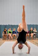 6 July 2025; Emma O'Brien from St-Marys-Sligo, Sligo, during the Girls U15 Gymnastics during day two of the Cairn Community Games National Swimming, Quiz, Chess, Draughts and Gymnastics Finals 2025 at The Watershed in Kilkenny. Photo by Sam Barnes/Sportsfile