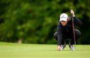 6 July 2025; Lottie Woad of England lines up a putt on the second green during day four of the 2025 KPMG Women’s Irish Open Golf Championship at Carton House Golf Club in Maynooth, Kildare. Photo by Seb Daly/Sportsfile