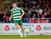 5 July 2025; Matt Healy of Shamrock Rovers during the SSE Airtricity Men's Premier Division match between Sligo Rovers and Shamrock Rovers at The Showgrounds in Sligo. Photo by Thomas Flinkow/Sportsfile