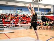 6 July 2025; Sonny Cronin from Currow-Currans, Kerry, competes in the U9 Boys Gymnastics during day two of the Cairn Community Games National Swimming, Quiz, Chess, Draughts and Gymnastics Finals 2025 at The Watershed in Kilkenny. Photo by Sam Barnes/Sportsfile